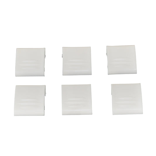 Set of 6 clips Trotter & Zephos white