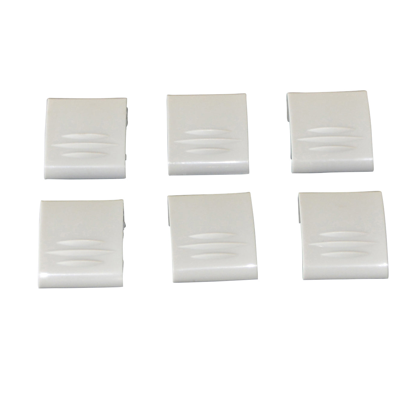 Set of 6 clips Trotter light grey