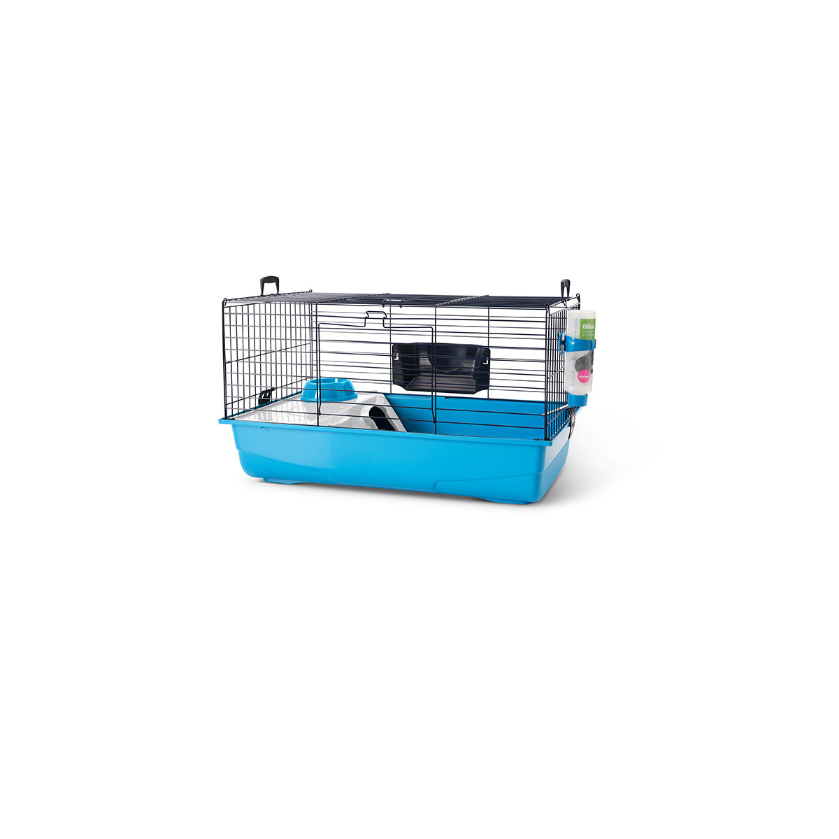 Set of 2 clips large / small animal cage blue