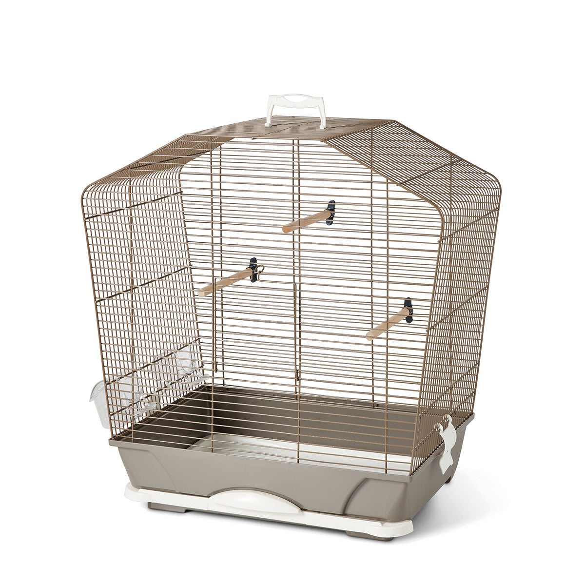 Set of 2 clips large / bird cage white