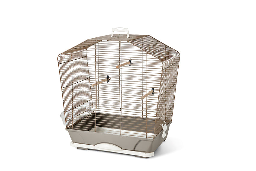Set bird cage large white