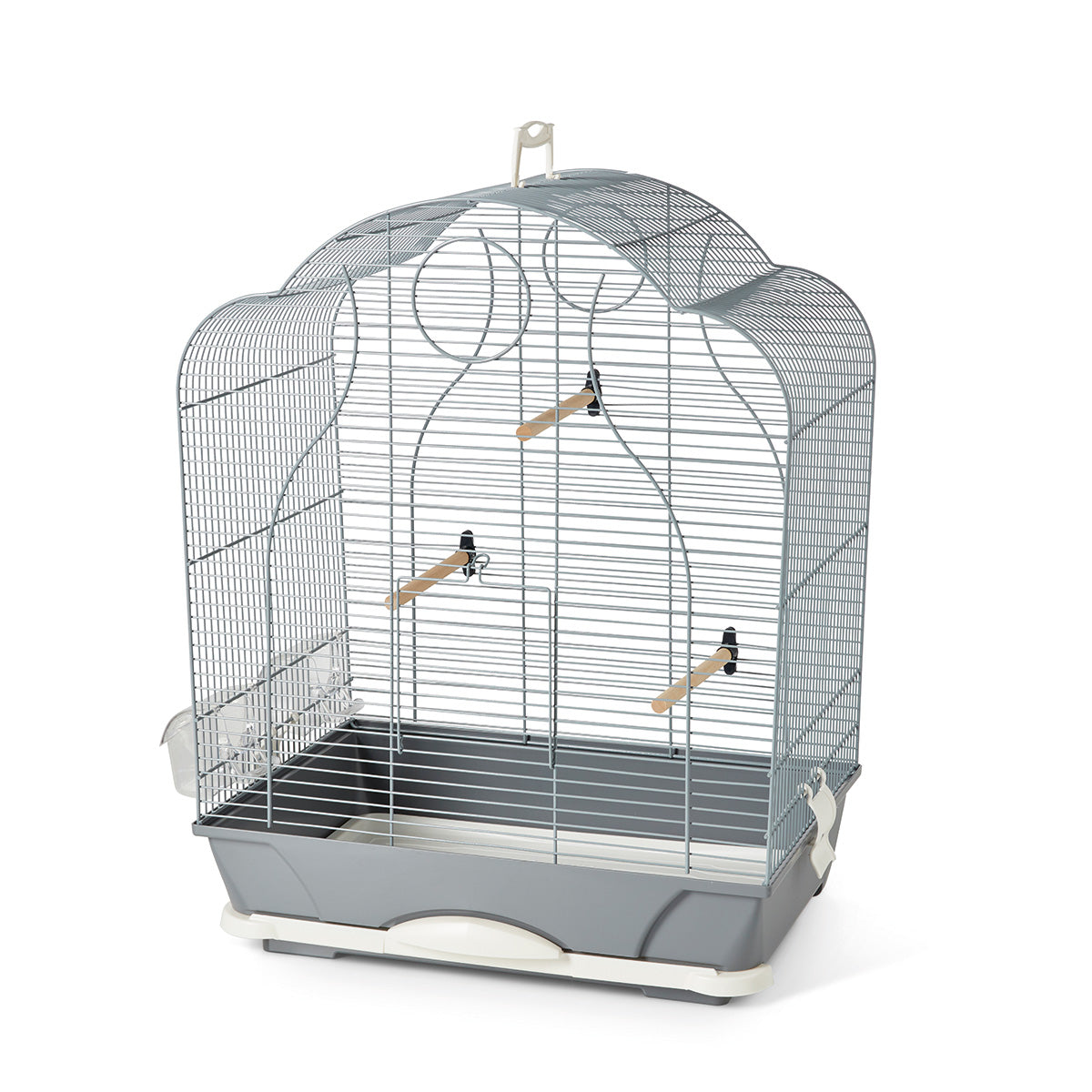 Set of 2 clips large / bird cage white