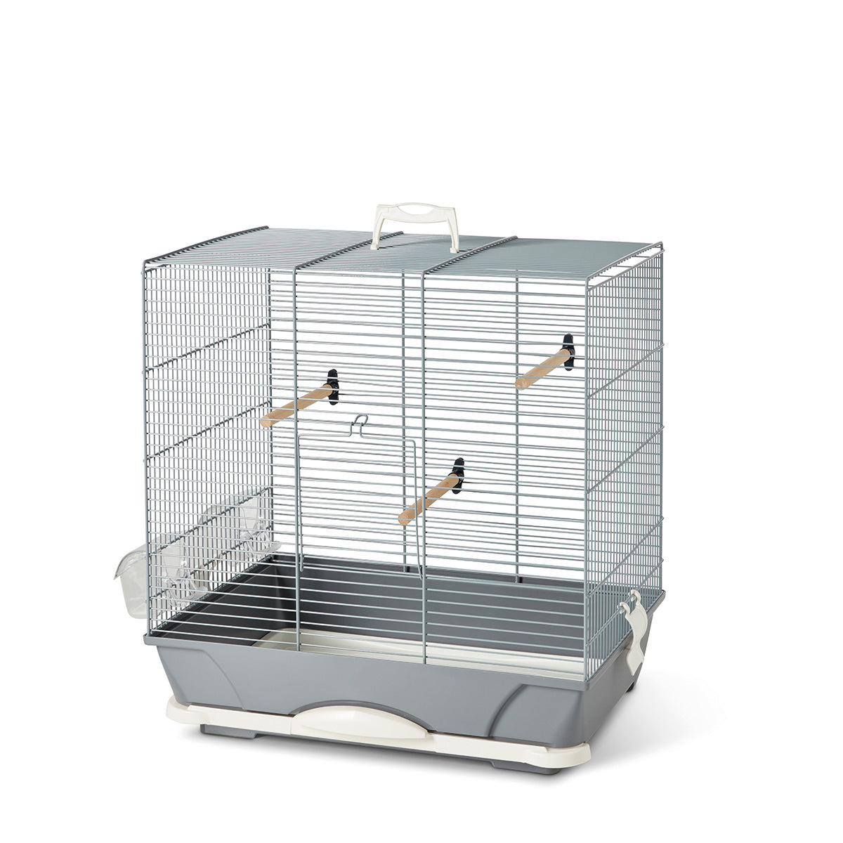 Set of 2 clips large / bird cage white