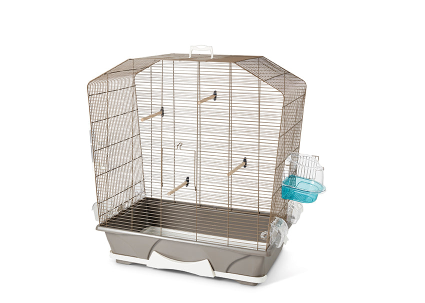 Set bird cage large white