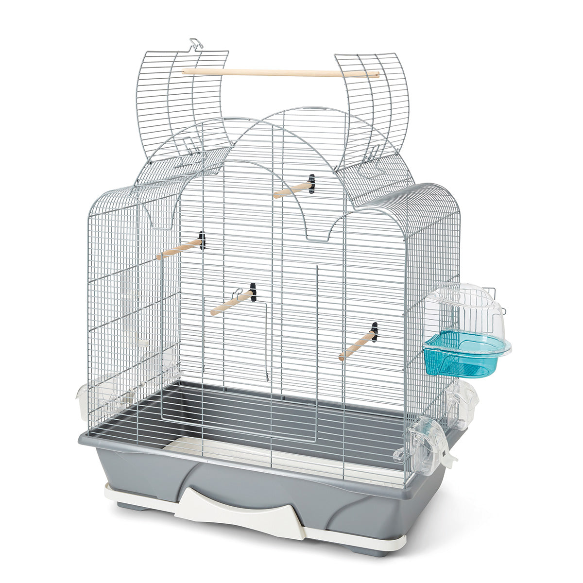 Set of 2 clips large / bird cage white