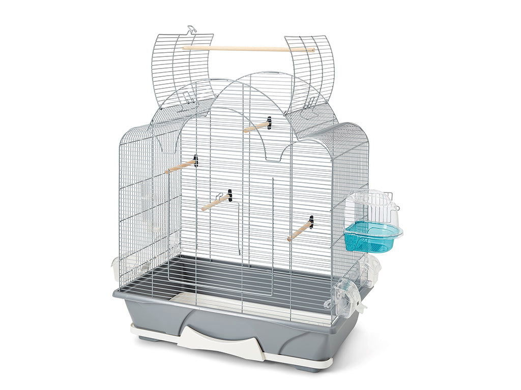Set bird cage large white